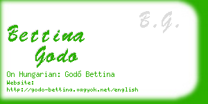 bettina godo business card